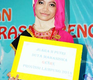 Berlangsung Sukses, Mahasiswa IBI Darmajaya Juara II Pemilihan Duta Genre Lampung 2014