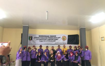 Duta Kopi Lampung 2021 Hadiri Bimbingan Teknis Sarana Fasilitasi Pengolahan Kopi di Lampung Barat