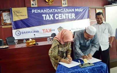 IIB Darmajaya-Kanwil Dirjend Pajak Bengkulu Lampung Tandatangani MoU Tax Center