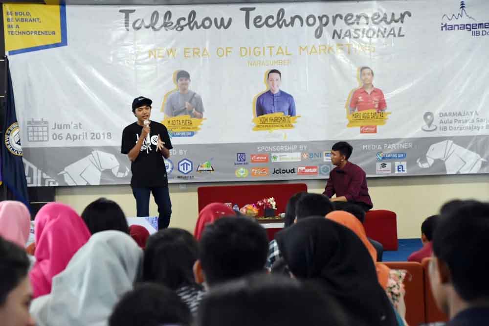 Co Founder Lampung Geh Ajak Mahasiswa Darmajaya Berkarya Via Medsos