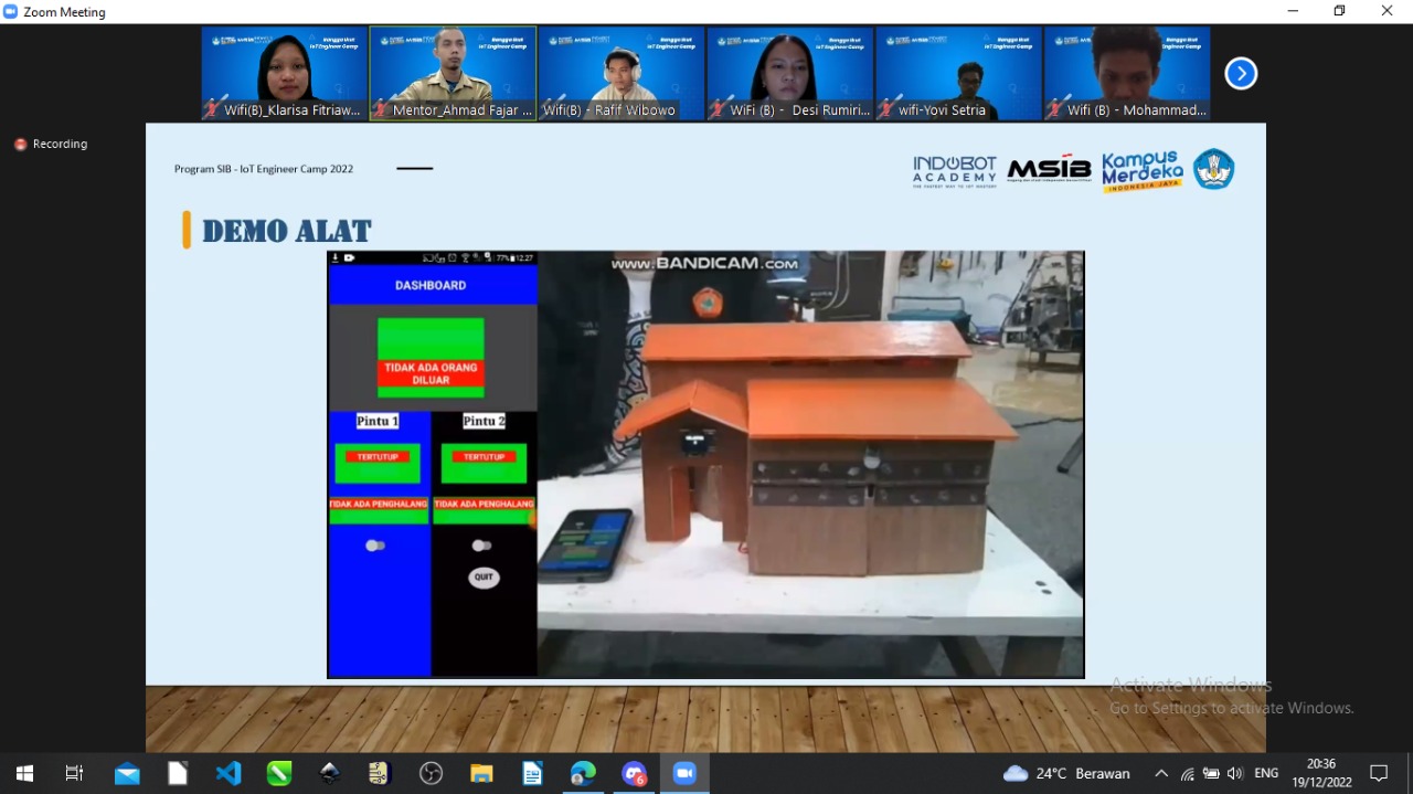 Mahasiswi Prodi Sistem Komputer Darmajaya ini Selesaikan Project “Smart Garage” dalam MSIB Batch 3