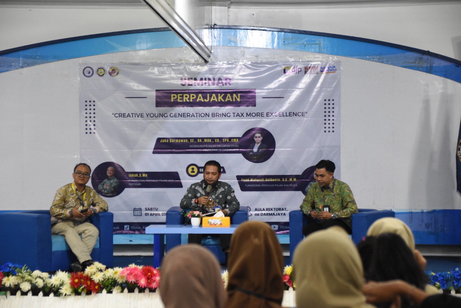 Hima Akuntansi IIB Darmajaya Gelar Seminar Perpajakan Hadirkan Narasumber DJP Bengkulu Lampung