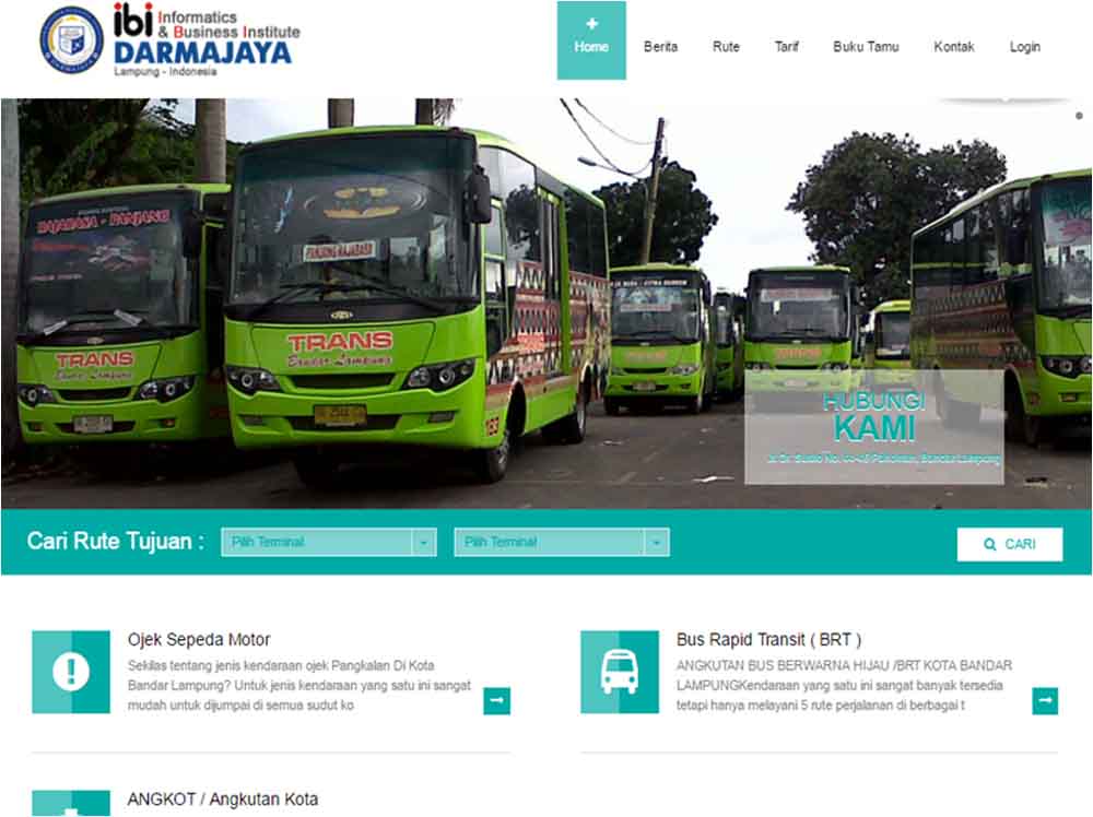 Mahasiswa Darmajaya Rancang Website Sistem Transportasi Darat Bandar Lampung