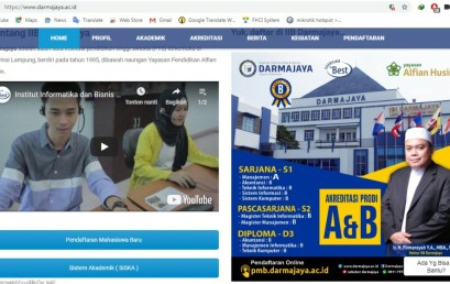 PTS Terbaik di Provinsi Lampung, IIB Darmajaya Peringkat 84 Webometrics